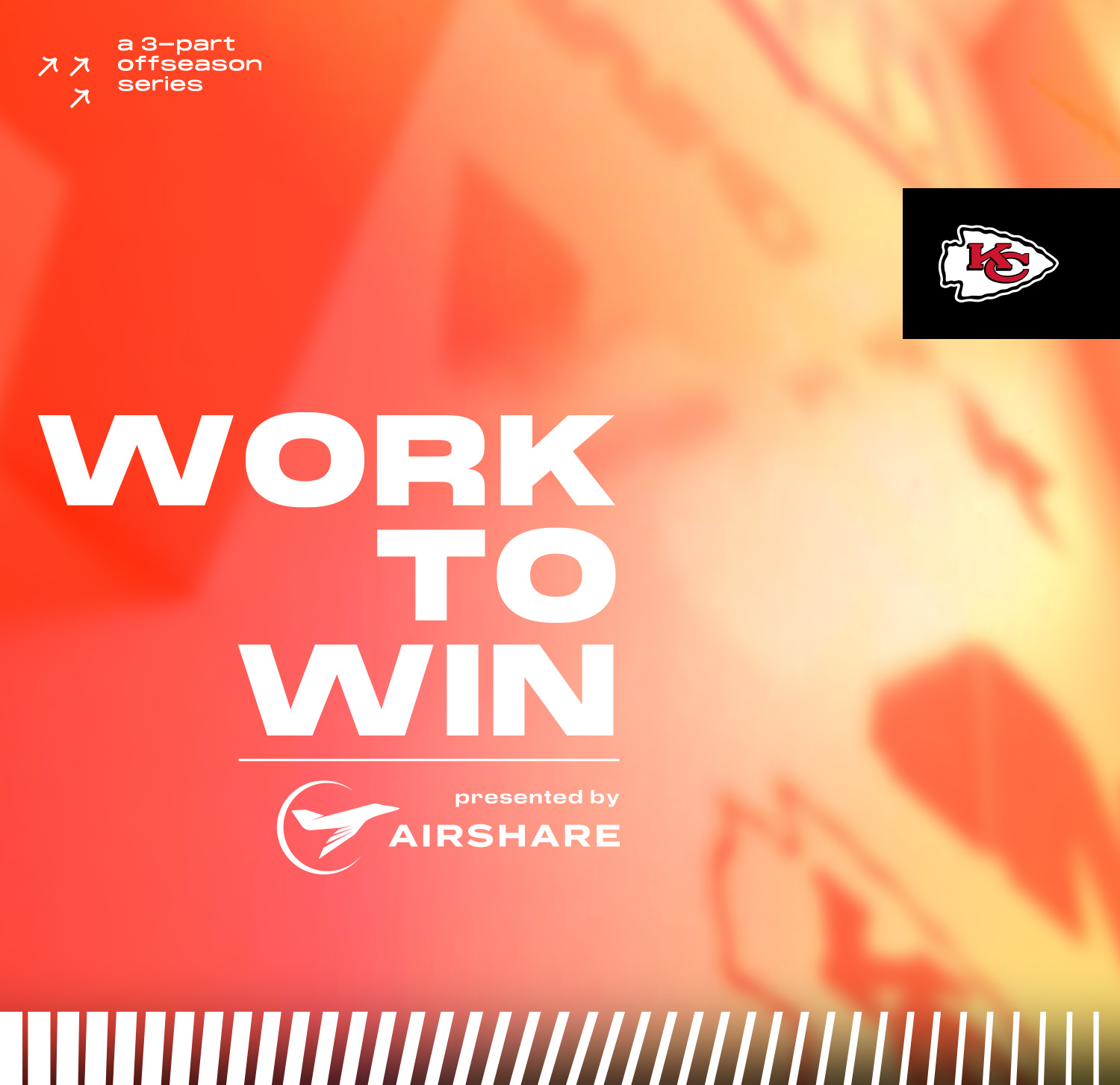 Work to Win Cover art for Chiefs 3-part offseason series presented by Airshare