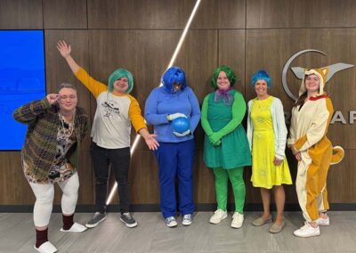 Group of Airshare employees dressed up in halloween costume.