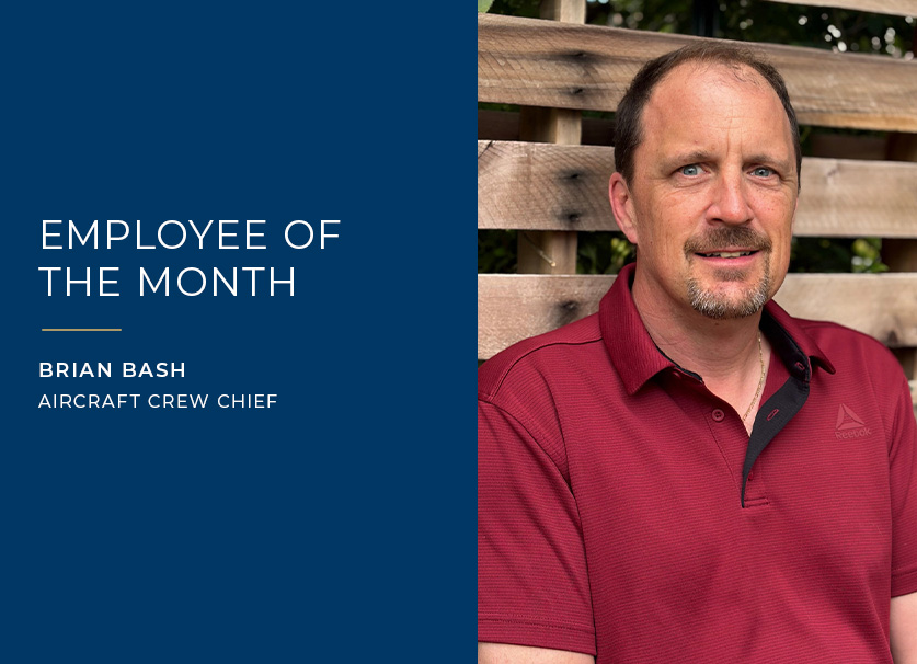 Airshare employee, Brian Bash, being honored as August 2026 Employee of the Month.